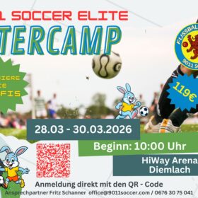 9011 Ostercamp 2026 – Fußballcamp in der HiWay Arena Diemlach | 28.–30. März